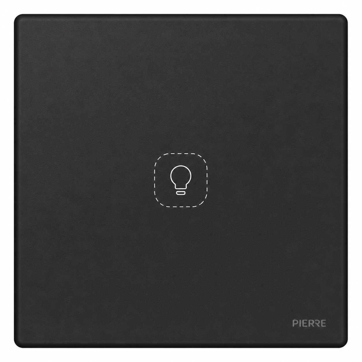 Rounded Series 1 Gang Light Switch - Black (no Neutral)
