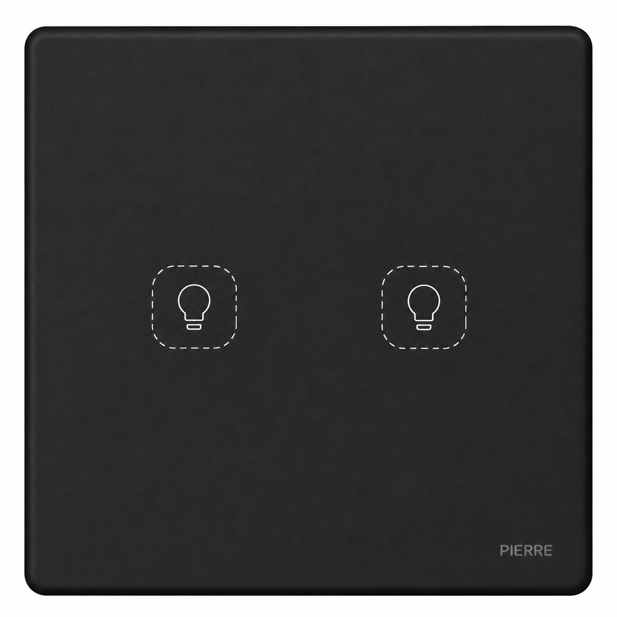 Rounded Series 2 Gang Scene Switch - Black (L+N)