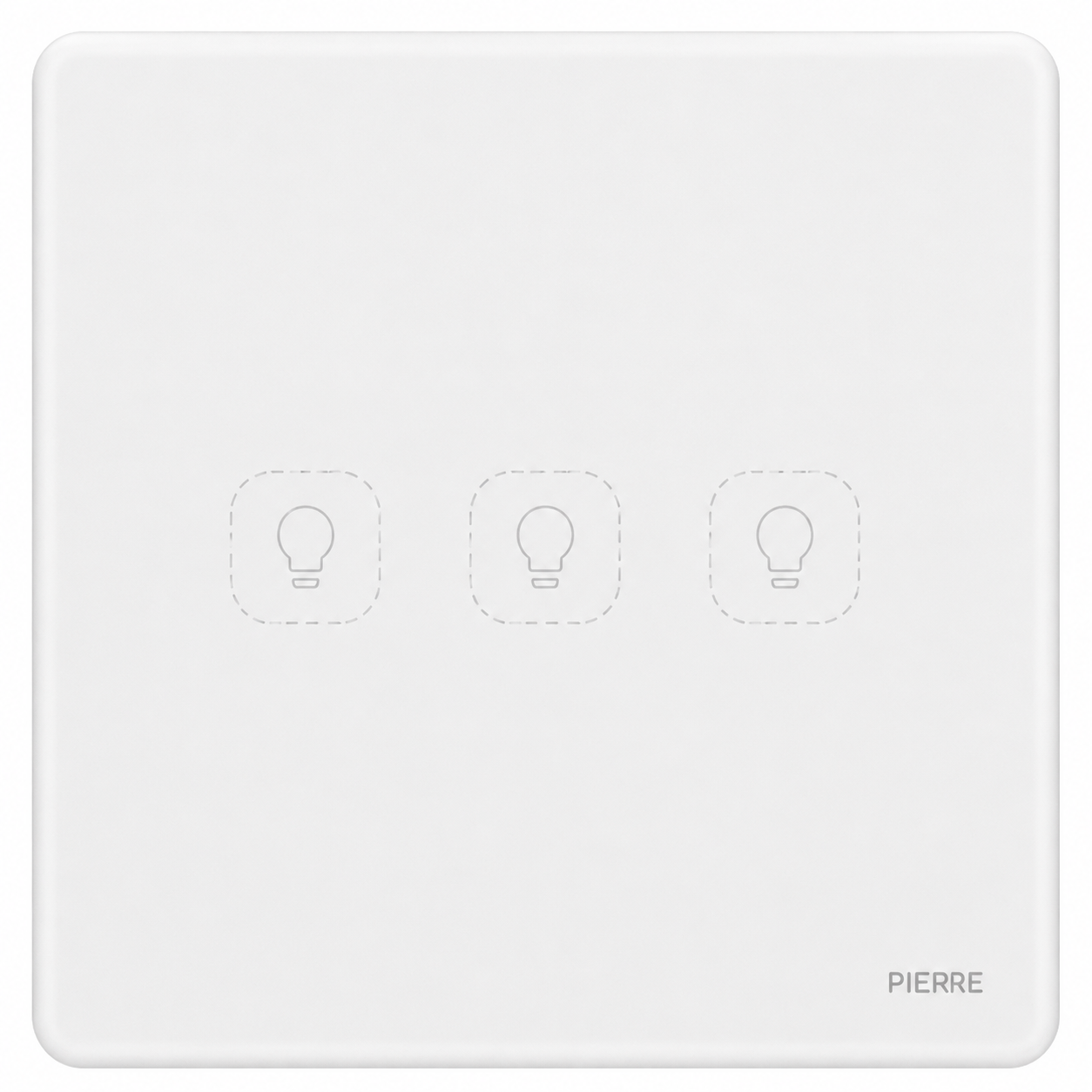 Rounded Series 3 Gang Light Switch - White (no Neutral)