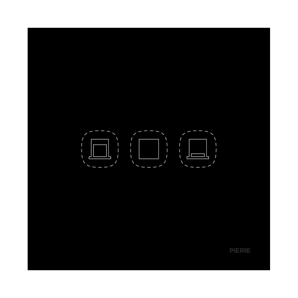 Flat Series 1 Gang Blind/Curtain Switch - Black (L+N)