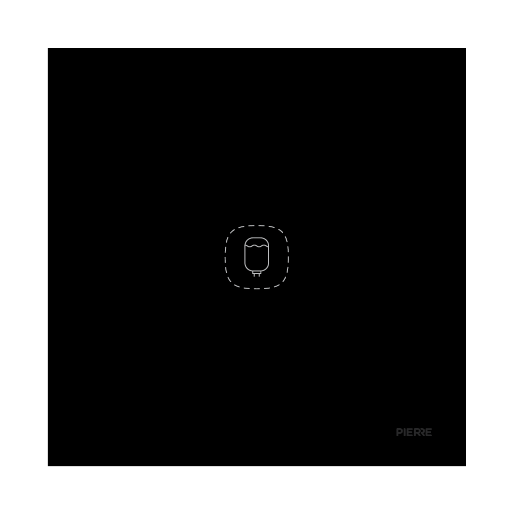 Flat Series 1 Gang High Consumer Switch - Black (L+N)